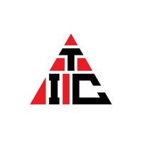 Tic-Dreieck-Buchstaben-Logo-Design mit Dreiecksform. Tick-Dreieck-Logo-Design-Monogramm. Tic-Dreieck-Vektor-Logo-Vorlage mit roter Farbe. tic dreieckiges Logo einfach, elegant und luxuriös. vektor