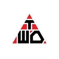 två trianglar bokstavslogotypdesign med triangelform. två trianglar logotyp design monogram. två triangel vektor logotyp mall med röd färg. två triangulära logotyper enkel, elegant och lyxig logotyp.