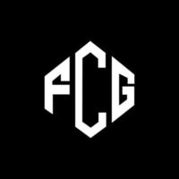 fcg bokstavslogotypdesign med polygonform. fcg polygon och kubform logotypdesign. fcg hexagon vektor logotyp mall vita och svarta färger. fcg monogram, affärs- och fastighetslogotyp.