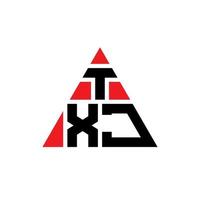 txj Dreiecksbuchstaben-Logo-Design mit Dreiecksform. TXJ-Dreieck-Logo-Design-Monogramm. TXJ-Dreieck-Vektor-Logo-Vorlage mit roter Farbe. txj dreieckiges Logo einfaches, elegantes und luxuriöses Logo. vektor