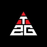 tzg-Dreieck-Buchstaben-Logo-Design mit Dreiecksform. tzg-Dreieck-Logo-Design-Monogramm. tzg-Dreieck-Vektor-Logo-Vorlage mit roter Farbe. tzg dreieckiges Logo einfaches, elegantes und luxuriöses Logo. vektor