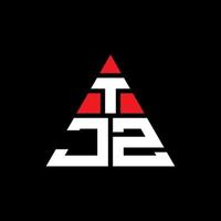 tjz Dreiecksbuchstaben-Logo-Design mit Dreiecksform. tjz-Dreieck-Logo-Design-Monogramm. tjz-Dreieck-Vektor-Logo-Vorlage mit roter Farbe. tjz dreieckiges Logo einfaches, elegantes und luxuriöses Logo. vektor