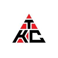 tkc-Dreieck-Buchstaben-Logo-Design mit Dreiecksform. tkc-Dreieck-Logo-Design-Monogramm. tkc-Dreieck-Vektor-Logo-Vorlage mit roter Farbe. tkc dreieckiges Logo einfaches, elegantes und luxuriöses Logo. vektor