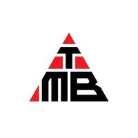 tmb Dreiecksbuchstaben-Logo-Design mit Dreiecksform. tmb-Dreieck-Logo-Design-Monogramm. tmb-Dreieck-Vektor-Logo-Vorlage mit roter Farbe. tmb dreieckiges Logo einfaches, elegantes und luxuriöses Logo. vektor