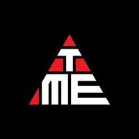 tme-Dreieck-Buchstaben-Logo-Design mit Dreiecksform. tme-Dreieck-Logo-Design-Monogramm. TME-Dreieck-Vektor-Logo-Vorlage mit roter Farbe. tme dreieckiges Logo einfaches, elegantes und luxuriöses Logo. vektor