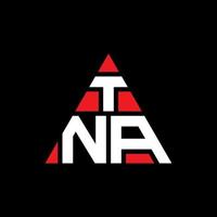 tna-Dreieck-Buchstaben-Logo-Design mit Dreiecksform. tna-Dreieck-Logo-Design-Monogramm. tna-Dreieck-Vektor-Logo-Vorlage mit roter Farbe. tna dreieckiges Logo einfaches, elegantes und luxuriöses Logo. vektor