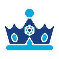 Queen Crown Glyphe zweifarbiges Symbol vektor