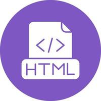 HTML-Datei Glyphe Kreis Hintergrundsymbol vektor