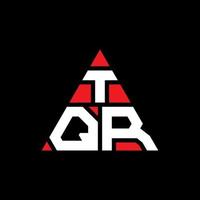 tqr-Dreieck-Buchstaben-Logo-Design mit Dreiecksform. tqr dreieck logo design monogramm. tqr-Dreieck-Vektor-Logo-Vorlage mit roter Farbe. tqr dreieckiges Logo einfaches, elegantes und luxuriöses Logo. vektor