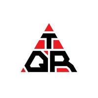 tqr-Dreieck-Buchstaben-Logo-Design mit Dreiecksform. tqr dreieck logo design monogramm. tqr-Dreieck-Vektor-Logo-Vorlage mit roter Farbe. tqr dreieckiges Logo einfaches, elegantes und luxuriöses Logo. vektor