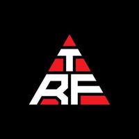 trf-Dreieck-Buchstaben-Logo-Design mit Dreiecksform. trf-Dreieck-Logo-Design-Monogramm. trf-Dreieck-Vektor-Logo-Vorlage mit roter Farbe. trf dreieckiges logo einfaches, elegantes und luxuriöses logo. vektor