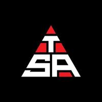 TSA-Dreieck-Buchstaben-Logo-Design mit Dreiecksform. TSA-Dreieck-Logo-Design-Monogramm. TSA-Dreieck-Vektor-Logo-Vorlage mit roter Farbe. tsa dreieckiges logo einfaches, elegantes und luxuriöses logo. vektor