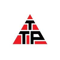 ttp triangel bokstavslogotypdesign med triangelform. ttp triangel logotyp design monogram. ttp triangel vektor logotyp mall med röd färg. ttp triangulär logotyp enkel, elegant och lyxig logotyp.