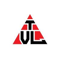 TVL-Dreieck-Buchstaben-Logo-Design mit Dreiecksform. TVL-Dreieck-Logo-Design-Monogramm. TVL-Dreieck-Vektor-Logo-Vorlage mit roter Farbe. tvl dreieckiges Logo einfaches, elegantes und luxuriöses Logo. vektor