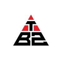tbz triangel bokstavslogotypdesign med triangelform. tbz triangel logotyp design monogram. tbz triangel vektor logotyp mall med röd färg. tbz triangulär logotyp enkel, elegant och lyxig logotyp.