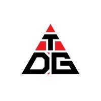 tdg-Dreieck-Buchstaben-Logo-Design mit Dreiecksform. TDG-Dreieck-Logo-Design-Monogramm. tdg-Dreieck-Vektor-Logo-Vorlage mit roter Farbe. tdg dreieckiges Logo einfaches, elegantes und luxuriöses Logo. vektor