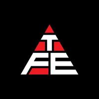 tfe-Dreieck-Buchstaben-Logo-Design mit Dreiecksform. tfe-Dreieck-Logo-Design-Monogramm. tfe-Dreieck-Vektor-Logo-Vorlage mit roter Farbe. Das dreieckige Logo von tfe ist ein einfaches, elegantes und luxuriöses Logo. vektor