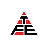 tfe-Dreieck-Buchstaben-Logo-Design mit Dreiecksform. tfe-Dreieck-Logo-Design-Monogramm. tfe-Dreieck-Vektor-Logo-Vorlage mit roter Farbe. Das dreieckige Logo von tfe ist ein einfaches, elegantes und luxuriöses Logo. vektor