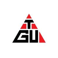tgu-Dreieck-Buchstaben-Logo-Design mit Dreiecksform. tgu-Dreieck-Logo-Design-Monogramm. tgu-Dreieck-Vektor-Logo-Vorlage mit roter Farbe. tgu dreieckiges Logo einfaches, elegantes und luxuriöses Logo. vektor