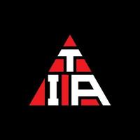 Tia-Dreieck-Buchstaben-Logo-Design mit Dreiecksform. Tia-Dreieck-Logo-Design-Monogramm. Tia-Dreieck-Vektor-Logo-Vorlage mit roter Farbe. tia dreieckiges Logo einfaches, elegantes und luxuriöses Logo. vektor