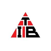 tib-Dreieck-Buchstaben-Logo-Design mit Dreiecksform. tib-Dreieck-Logo-Design-Monogramm. Tib-Dreieck-Vektor-Logo-Vorlage mit roter Farbe. tib dreieckiges Logo einfaches, elegantes und luxuriöses Logo. vektor