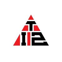 tiz-Dreieck-Buchstaben-Logo-Design mit Dreiecksform. Tiz-Dreieck-Logo-Design-Monogramm. Tiz-Dreieck-Vektor-Logo-Vorlage mit roter Farbe. tiz dreieckiges Logo einfaches, elegantes und luxuriöses Logo. vektor
