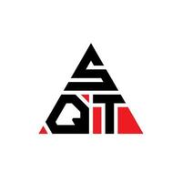 sqt-Dreieck-Buchstaben-Logo-Design mit Dreiecksform. sqt-Dreieck-Logo-Design-Monogramm. sqt-Dreieck-Vektor-Logo-Vorlage mit roter Farbe. sqt dreieckiges Logo einfaches, elegantes und luxuriöses Logo. vektor