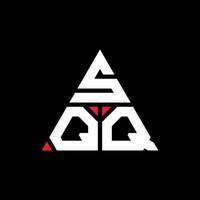 sqq-Dreieck-Buchstaben-Logo-Design mit Dreiecksform. sqq-Dreieck-Logo-Design-Monogramm. sqq-Dreieck-Vektor-Logo-Vorlage mit roter Farbe. sqq dreieckiges Logo einfaches, elegantes und luxuriöses Logo. vektor