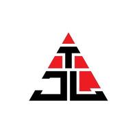 TJL-Dreieck-Buchstaben-Logo-Design mit Dreiecksform. Tjl-Dreieck-Logo-Design-Monogramm. Tjl-Dreieck-Vektor-Logo-Vorlage mit roter Farbe. tjl dreieckiges Logo einfaches, elegantes und luxuriöses Logo. vektor