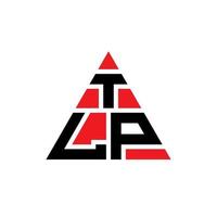 tlp-Dreieck-Buchstaben-Logo-Design mit Dreiecksform. tlp-Dreieck-Logo-Design-Monogramm. tlp-Dreieck-Vektor-Logo-Vorlage mit roter Farbe. tlp dreieckiges Logo einfaches, elegantes und luxuriöses Logo. vektor