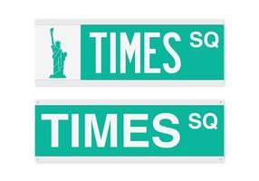 Freie Times Square Street Sign Vektor