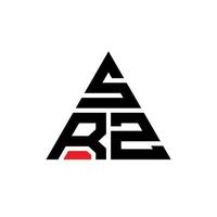 srz-Dreieck-Buchstaben-Logo-Design mit Dreiecksform. srz-Dreieck-Logo-Design-Monogramm. srz-Dreieck-Vektor-Logo-Vorlage mit roter Farbe. srz dreieckiges Logo einfaches, elegantes und luxuriöses Logo. vektor