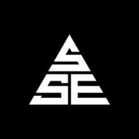 sse-Dreieck-Buchstaben-Logo-Design mit Dreiecksform. sse-Dreieck-Logo-Design-Monogramm. sse-Dreieck-Vektor-Logo-Vorlage mit roter Farbe. sse dreieckiges Logo einfaches, elegantes und luxuriöses Logo. vektor