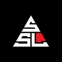 ssl-Dreieck-Buchstaben-Logo-Design mit Dreiecksform. ssl-Dreieck-Logo-Design-Monogramm. SSL-Dreieck-Vektor-Logo-Vorlage mit roter Farbe. ssl dreieckiges Logo einfaches, elegantes und luxuriöses Logo. vektor