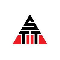 stt-Dreieck-Buchstaben-Logo-Design mit Dreiecksform. stt-Dreieck-Logo-Design-Monogramm. stt-Dreieck-Vektor-Logo-Vorlage mit roter Farbe. stt dreieckiges Logo einfaches, elegantes und luxuriöses Logo. vektor