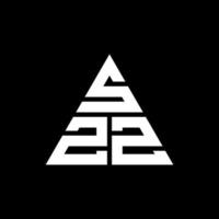 szz-Dreieck-Buchstaben-Logo-Design mit Dreiecksform. Szz-Dreieck-Logo-Design-Monogramm. Szz-Dreieck-Vektor-Logo-Vorlage mit roter Farbe. szz dreieckiges Logo einfaches, elegantes und luxuriöses Logo. vektor