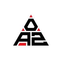Oaz-Dreieck-Buchstaben-Logo-Design mit Dreiecksform. Oaz-Dreieck-Logo-Design-Monogramm. Oaz-Dreieck-Vektor-Logo-Vorlage mit roter Farbe. Oaz dreieckiges Logo einfaches, elegantes und luxuriöses Logo. vektor