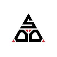 Soo Dreiecksbuchstabe-Logo-Design mit Dreiecksform. Soo-Dreieck-Logo-Design-Monogramm. soo dreieck vektor logo vorlage mit roter farbe. soo dreieckiges logo einfaches, elegantes und luxuriöses logo.
