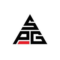 spg Dreiecksbuchstaben-Logo-Design mit Dreiecksform. SPG-Dreieck-Logo-Design-Monogramm. SPG-Dreieck-Vektor-Logo-Vorlage mit roter Farbe. SPG dreieckiges Logo einfaches, elegantes und luxuriöses Logo. vektor