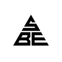 sbe Dreiecksbuchstabe-Logo-Design mit Dreiecksform. sbe-Dreieck-Logo-Design-Monogramm. sbe-Dreieck-Vektor-Logo-Vorlage mit roter Farbe. sbe dreieckiges Logo einfaches, elegantes und luxuriöses Logo. vektor