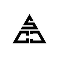 scj-Dreieck-Buchstaben-Logo-Design mit Dreiecksform. scj-Dreieck-Logo-Design-Monogramm. scj-Dreieck-Vektor-Logo-Vorlage mit roter Farbe. scj dreieckiges Logo einfaches, elegantes und luxuriöses Logo. vektor