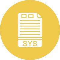 sys glyf cirkel bakgrundsikon vektor