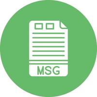 msg glyph cirkel bakgrundsikon vektor