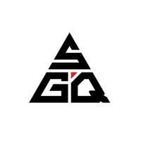 sq Dreieck-Buchstaben-Logo-Design mit Dreiecksform. sgq-Dreieck-Logo-Design-Monogramm. sgq-Dreieck-Vektor-Logo-Vorlage mit roter Farbe. sgq dreieckiges Logo einfaches, elegantes und luxuriöses Logo. vektor