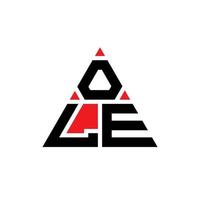 ole triangel bokstavslogotypdesign med triangelform. ole triangel logotyp design monogram. ole triangel vektor logotyp mall med röd färg. ole triangulär logotyp enkel, elegant och lyxig logotyp.