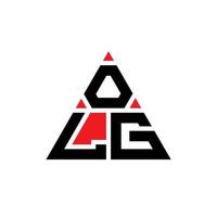 olg triangel bokstavslogotypdesign med triangelform. olg triangel logotyp design monogram. olg triangel vektor logotyp mall med röd färg. olg triangulär logotyp enkel, elegant och lyxig logotyp.