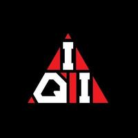 iqi-Dreieck-Buchstaben-Logo-Design mit Dreiecksform. iqi-Dreieck-Logo-Design-Monogramm. iqi-Dreieck-Vektor-Logo-Vorlage mit roter Farbe. iqi dreieckiges Logo einfaches, elegantes und luxuriöses Logo. vektor
