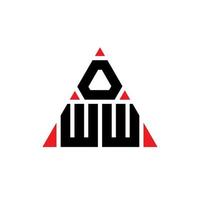 oww Dreiecksbuchstaben-Logo-Design mit Dreiecksform. oww-Dreieck-Logo-Design-Monogramm. oww-Dreieck-Vektor-Logo-Vorlage mit roter Farbe. oww dreieckiges Logo einfaches, elegantes und luxuriöses Logo. vektor