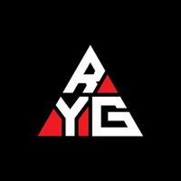 ryg-Dreieck-Buchstaben-Logo-Design mit Dreiecksform. ryg-Dreieck-Logo-Design-Monogramm. ryg-Dreieck-Vektor-Logo-Vorlage mit roter Farbe. ryg dreieckiges Logo einfaches, elegantes und luxuriöses Logo. vektor