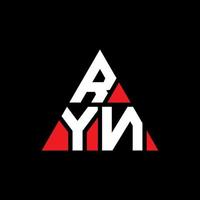 ryn-Dreieck-Buchstaben-Logo-Design mit Dreiecksform. Ryn-Dreieck-Logo-Design-Monogramm. Ryn-Dreieck-Vektor-Logo-Vorlage mit roter Farbe. ryn dreieckiges Logo einfaches, elegantes und luxuriöses Logo. vektor